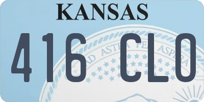 KS license plate 416CLO