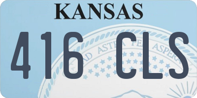 KS license plate 416CLS