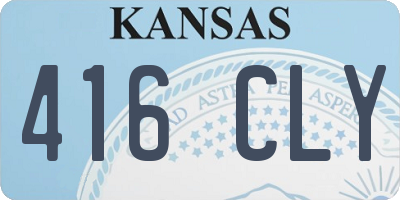 KS license plate 416CLY