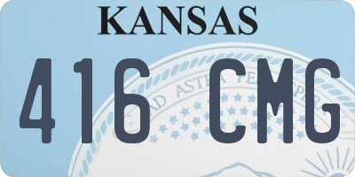KS license plate 416CMG