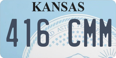 KS license plate 416CMM