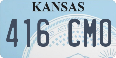 KS license plate 416CMO