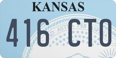 KS license plate 416CTO