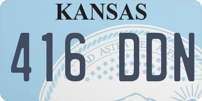 KS license plate 416DDN