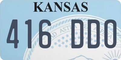 KS license plate 416DDO