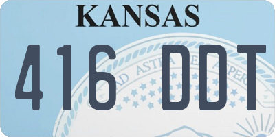 KS license plate 416DDT