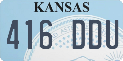 KS license plate 416DDU
