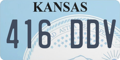 KS license plate 416DDV