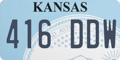 KS license plate 416DDW