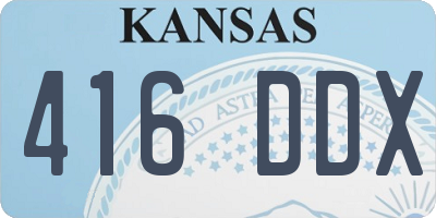 KS license plate 416DDX