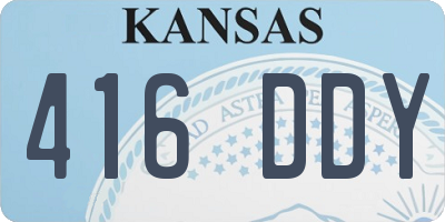 KS license plate 416DDY