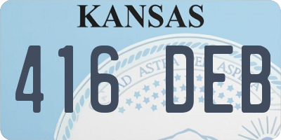 KS license plate 416DEB