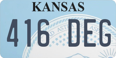 KS license plate 416DEG