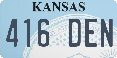 KS license plate 416DEN