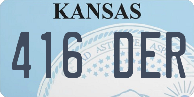 KS license plate 416DER