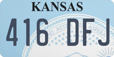 KS license plate 416DFJ