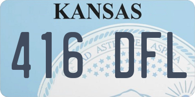 KS license plate 416DFL