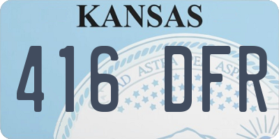 KS license plate 416DFR