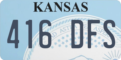 KS license plate 416DFS