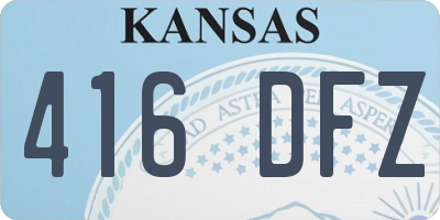 KS license plate 416DFZ