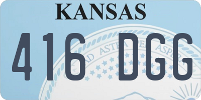 KS license plate 416DGG