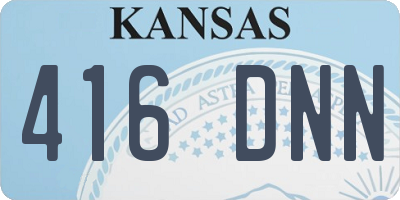 KS license plate 416DNN