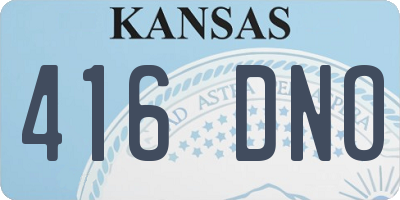 KS license plate 416DNO