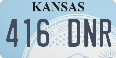 KS license plate 416DNR