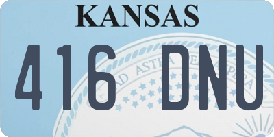KS license plate 416DNU