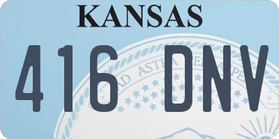 KS license plate 416DNV