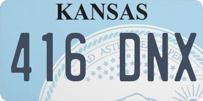 KS license plate 416DNX