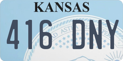 KS license plate 416DNY