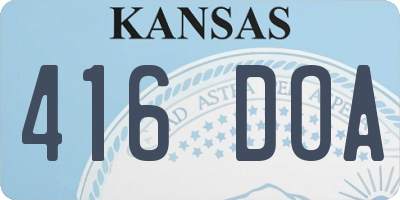 KS license plate 416DOA