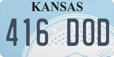 KS license plate 416DOD