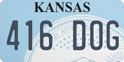 KS license plate 416DOG