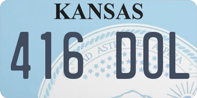 KS license plate 416DOL