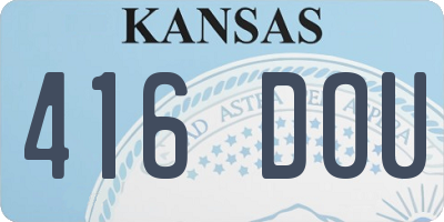 KS license plate 416DOU