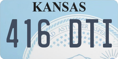 KS license plate 416DTI