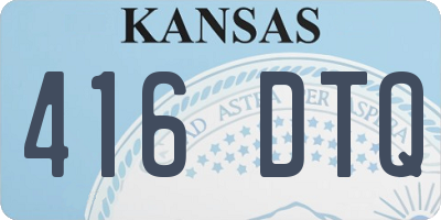KS license plate 416DTQ