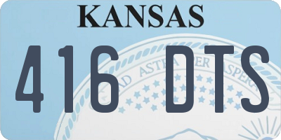KS license plate 416DTS