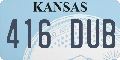 KS license plate 416DUB