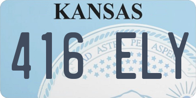 KS license plate 416ELY