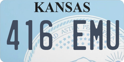 KS license plate 416EMU