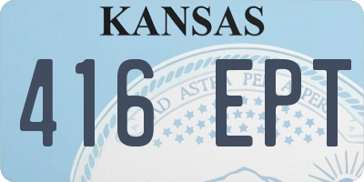 KS license plate 416EPT
