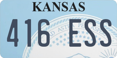 KS license plate 416ESS