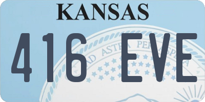 KS license plate 416EVE
