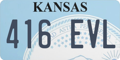 KS license plate 416EVL