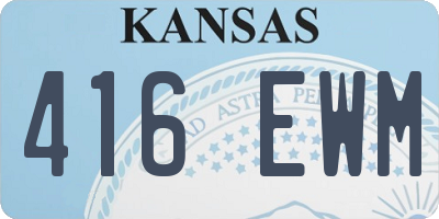 KS license plate 416EWM