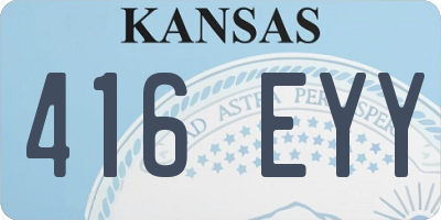 KS license plate 416EYY