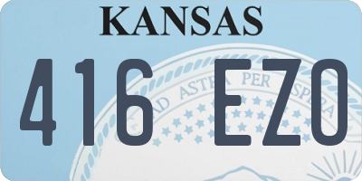 KS license plate 416EZO